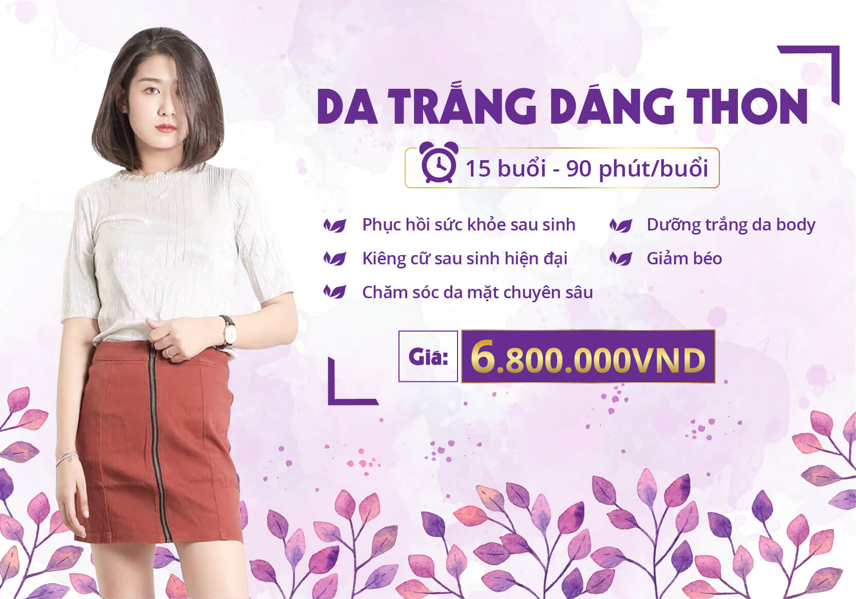 Gói dịch vụ spa chăm sóc sau sinh “Da trắng dáng thon”