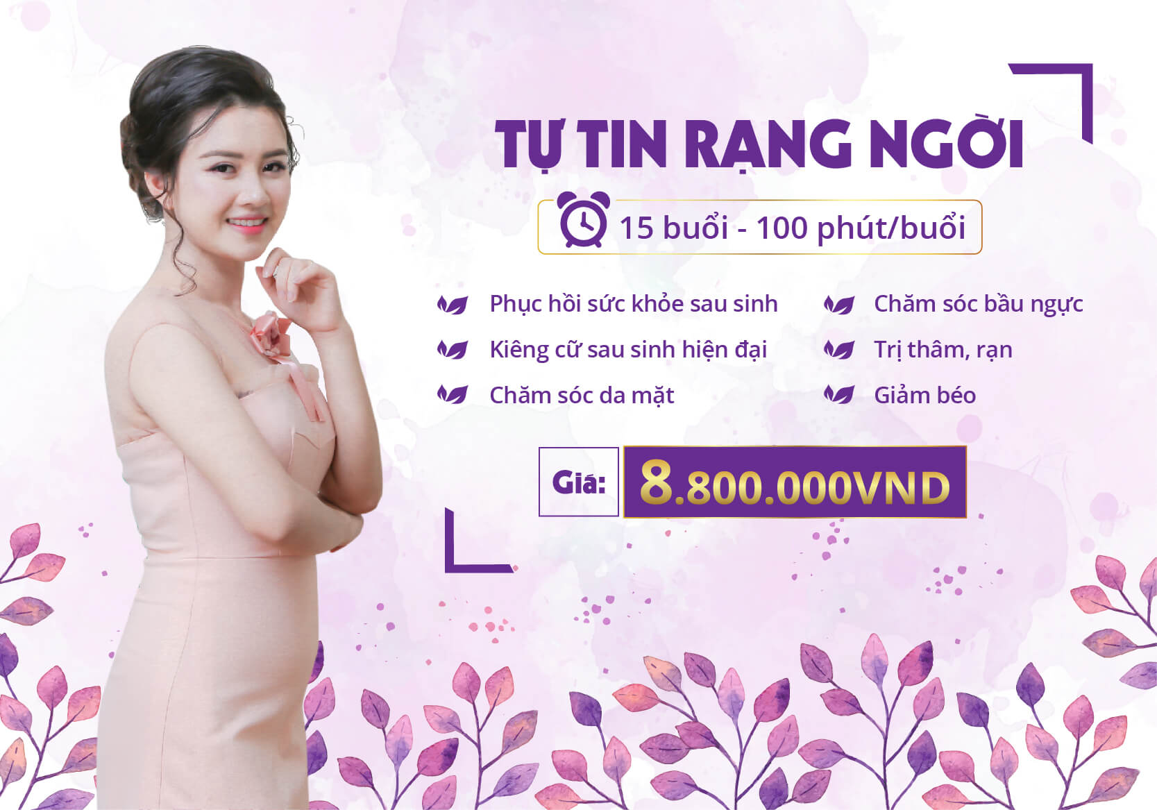 Gói dịch vụ chăm sóc sau sinh “Tự tin rạng ngời”