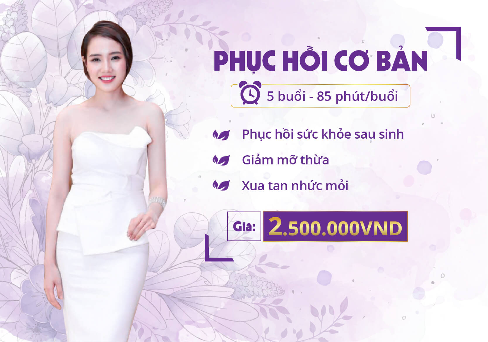 Gói dịch vụ spa sau sinh “Phục hồi cơ bản”