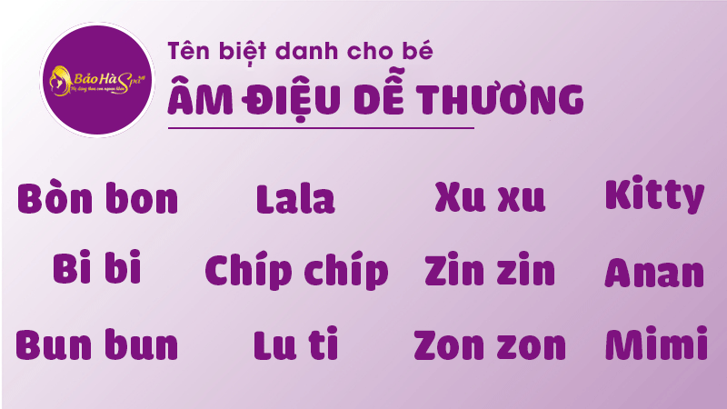 Đặt biệt danh dễ thương cho bé | Nickname cho con theo chủ đề