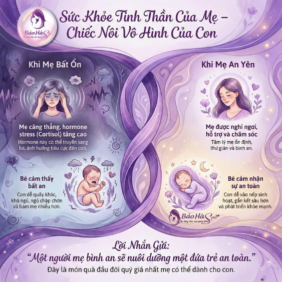 Sức Khỏe Tinh Thần Của Mẹ – Chiếc “Nôi Vô Hình” Nuôi Dưỡng Em Bé Từ Những Ngày Đầu Đời